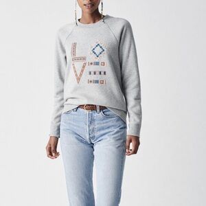 Faherty Embroidered Love Crewneck